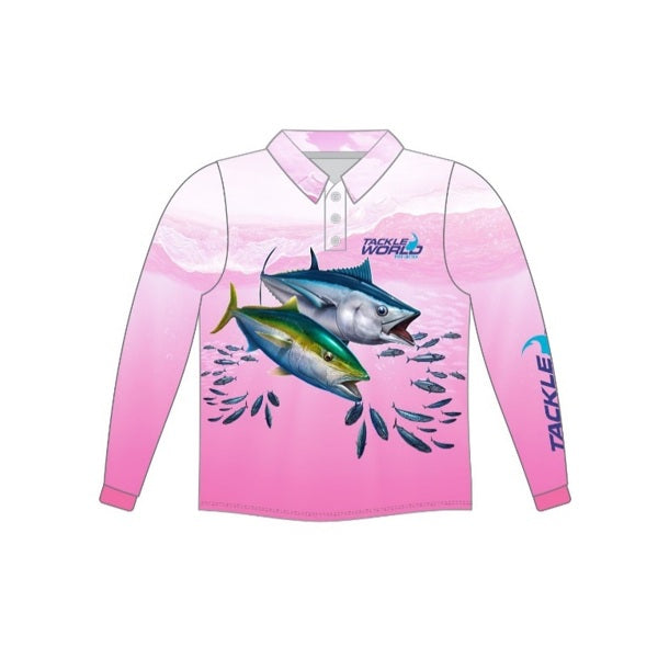 Tackle World PL Fishing Shirt Youth PINK